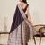 Wine color beautiful satin silk fabric traditional woven designer saree