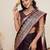 Wine color beautiful satin silk fabric traditional woven designer saree