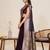 Wine color beautiful satin silk fabric traditional woven designer saree