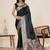 Green color beautiful satin silk fabric traditional woven designer saree
