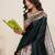 Green color beautiful satin silk fabric traditional woven designer saree