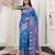 Blue color silk blended woven designer graceful ceremonial saree