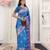 Blue color silk blended woven designer graceful ceremonial saree