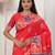 Red color silk blended woven designer graceful ceremonial saree