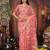 Pink color linen cotton fabric woven designer partywear saree