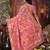 Pink color linen cotton fabric woven designer partywear saree