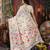 Off white color linen cotton fabric woven designer partywear saree
