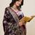 Purple color two tone satin silk wevon jari meenakari designer ceremonial rich looks saree