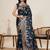 Blue color two tone satin silk wevon jari meenakari designer ceremonial rich looks saree