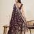 Wine color two tone satin silk wevon jari meenakari designer ceremonial rich looks saree