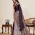 Purple color satin silk fabric woven zari designer sophsticated rich looks saree