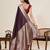 Wine color satin silk fabric woven zari designer sophsticated rich looks saree