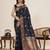 Black color soft silk saree for ethnic indian looks