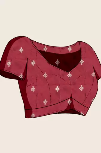 Maroon soft silk blend saree ethnic indian looks