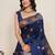 Blue color soft silk saree for ethnic indian looks