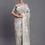 Beige color beautiful woven designer linen cotton saree