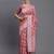 Peach color beautiful woven designer linen cotton saree