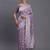 Violet color beautiful woven designer linen cotton saree