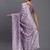 Violet color beautiful woven designer linen cotton saree