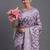 Violet color beautiful woven designer linen cotton saree