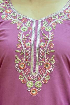 Women Beautiful Embroidery Viscose Chanderi Silk with Straight Kurta Pant and Dupatta Set 2
