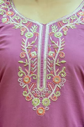 Women Beautiful Embroidery Viscose Chanderi Silk with Straight Kurta Pant and Dupatta Set