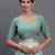 Sea green color beautiful woven designer linen cotton saree