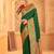 Dark green color heavy woven designer silk blended saree for ceremonial looks