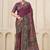 Pink color kundan fabric traditional digital print with foil print graceful ceremonial saree