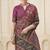 Pink color kundan fabric traditional digital print with foil print graceful ceremonial saree