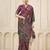 Pink color kundan fabric traditional digital print with foil print graceful ceremonial saree