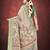 Cream color mulbery jacquard silk fabric traditional print graceful ceremonial saree