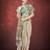 Cream color mulbery jacquard silk fabric traditional print graceful ceremonial saree