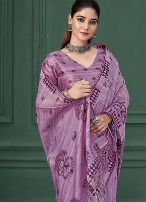 Lovender warli silk blend warli print graceful ceremonial saree 3