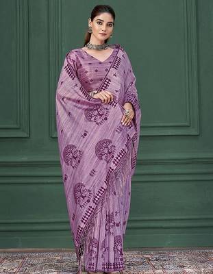 Lovender warli silk blend warli print graceful ceremonial saree 4