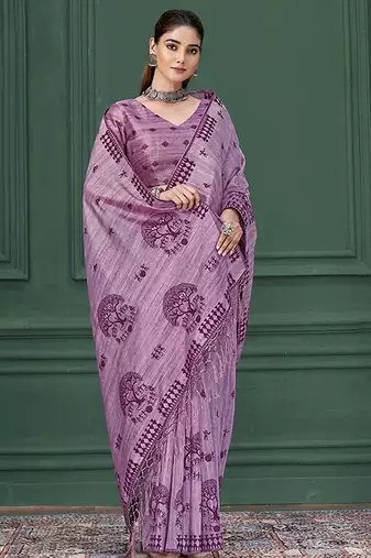 Lovender warli silk blend warli print graceful ceremonial saree