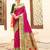 Magenta color silk blended heavy woven designer ethnic partywear saree