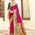Magenta color silk blended heavy woven ethnic partywear saree