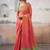 Peach color smart looks tissue silk solid designer saree