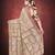Brown color smart partywear spun silk traditional print saree