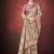 Brown color smart partywear spun silk traditional print saree