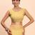Yellow color linen cotton woven designer festive wear saree