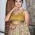 beige color silk blend fabric smart printed saree with woven border