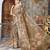 brown color silk blend fabric smart printed saree with woven border