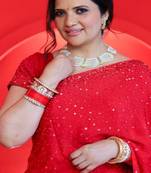 Gold plated white necklace