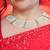 Gold plated white necklace