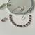 Silver plated red stone necklace set
