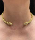 Gold plated choker necklace