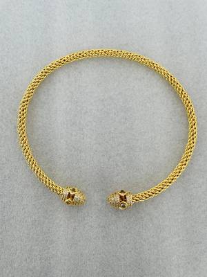 Gold plated choker necklace 2