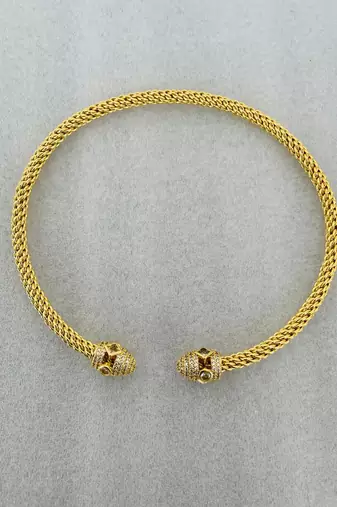 Gold plated choker necklace
